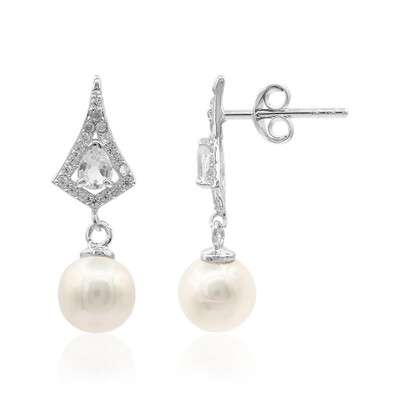 Boucles d'oreilles en argent et Perle de culture d'eau douce