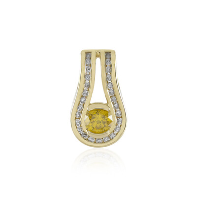 Pendentif en or et Diamant jaune I1