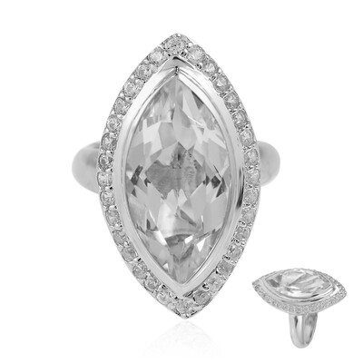 Bague en argent et Quartz blanc