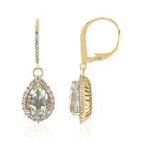 Boucles d'oreilles en argent et Améthyste verte