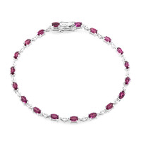 Bracelet en argent et Grenat Rhodolite