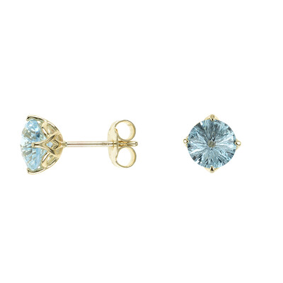 Boucles d'oreilles en or et Topaze bleu ciel (dagen)
