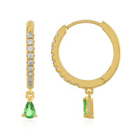Boucles d'oreilles en argent et Grenat Tsavorite