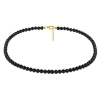 Collier en argent et Tourmaline noire