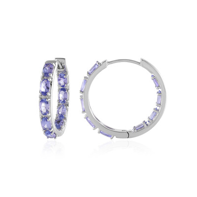 Boucles d'oreilles en argent et Tanzanite