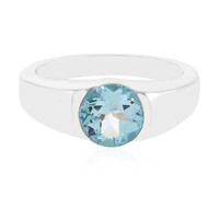 Bague en argent et Topaze bleu ciel
