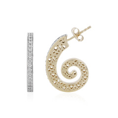 Boucles d'oreilles en or et Zircon (Ornaments by de Melo)