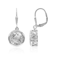 Boucles d'oreilles en argent et Topaze blanche