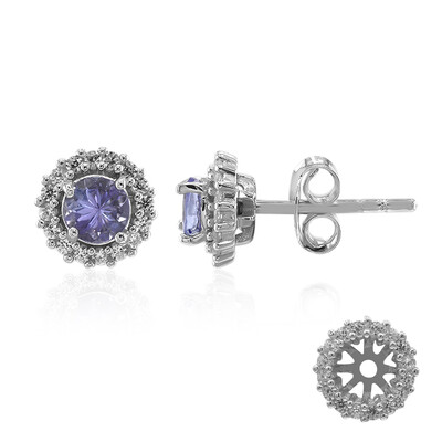 Boucles d'oreilles en argent et Tanzanite