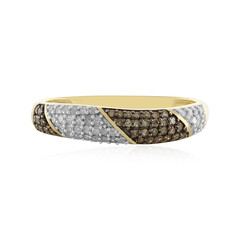 Bague en or et Diamant chocolat I4