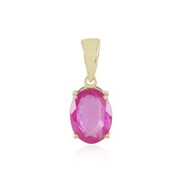 Pendentif en or et Saphir rose de Madagascar