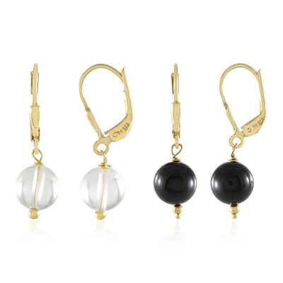 Boucles d'oreilles en argent et Quartz blanc