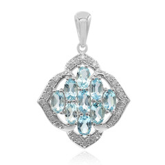 Pendentif en argent et Topaze bleu ciel