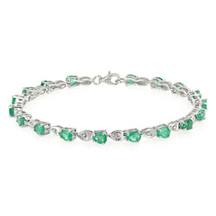 Bracelet en argent et Emeraude de Zambie