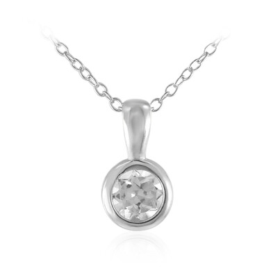 Collier en argent et Topaze blanche