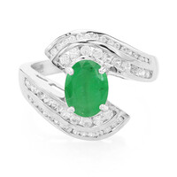 Bague en argent et Emeraude de Bahia