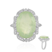 Bague en argent et Préhnite