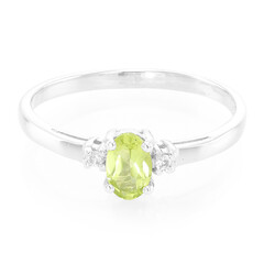 Bague en argent et Péridot de Mandchourie