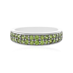 Bague en argent et Démantoïde de Russie