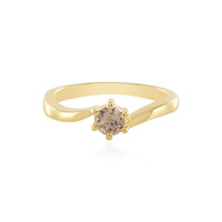 Bague en argent et Diamant chocolat I1