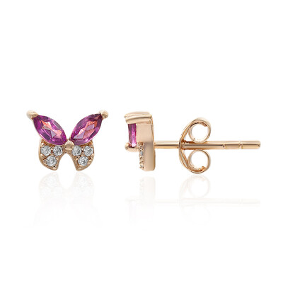 Boucles d'oreilles en argent et Grenat Rhodolite