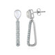 Boucles d'oreilles en argent et Pierre de lune bleue (KM by Juwelo)