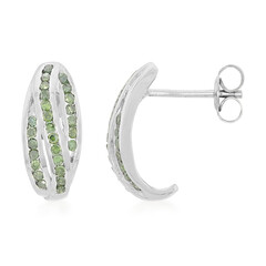 Boucles d'oreilles en argent et Diamant fantaisie