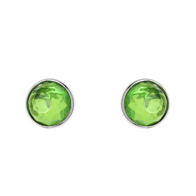 Boucles d'oreilles en argent et Ambre verte de Colombie (dagen)