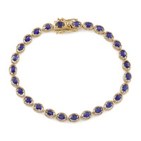 Bracelet en argent et Saphir bleu de Madagascar