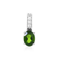 Pendentif en argent et Diopside de Russie