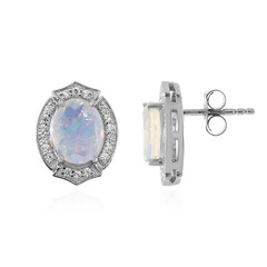 Boucles d'oreilles en argent et Opale Welo