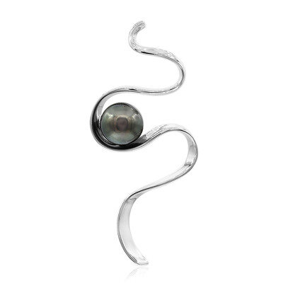 Pendentif en argent et Perle de culture de Tahiti (MONOSONO COLLECTION)