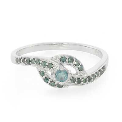 Bague en argent et Diamant fantaisie