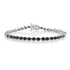 Bracelet en argent et Spinelle noir
