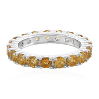 Bague en argent et Citrine