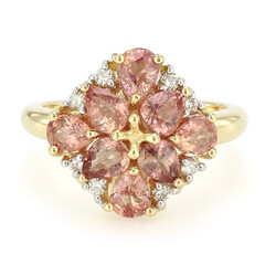 Bague en or et Saphir Padparadscha non chauffé (AMAYANI)