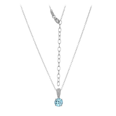 Collier en argent et Topaze bleu ciel