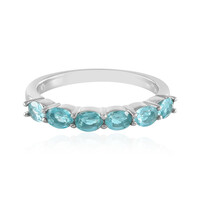 Bague en argent et Apatite bleue