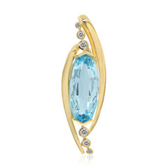 Pendentif en or et Topaze bleu ciel (Adela Gold)