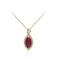 Collier en or et Rubis AAA du Mozambique
