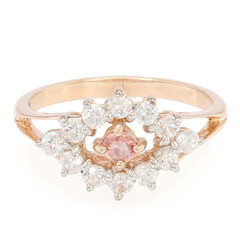 Bague en argent et Saphir Padparadscha