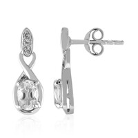 Boucles d'oreilles en argent et Topaze blanche