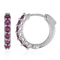 Boucles d'oreilles en argent et Grenat Rhodolite
