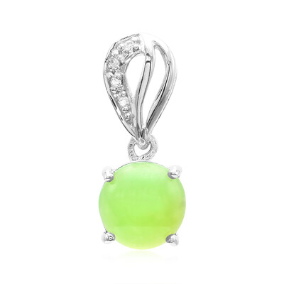 Pendentif en argent et Chrysoprase impériale