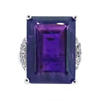 Bague en argent et Améthyste de Zambie