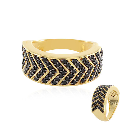 Bague en argent et Spinelle noir