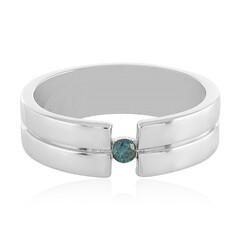 Bague en argent et Diamant bleu I3