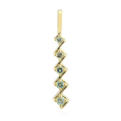Pendentif en or et Béryl vert menthe du Nigeria