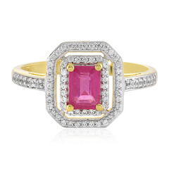 Bague en argent et Saphir rose de Madagascar