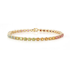 Bracelet en argent et Topaze rose